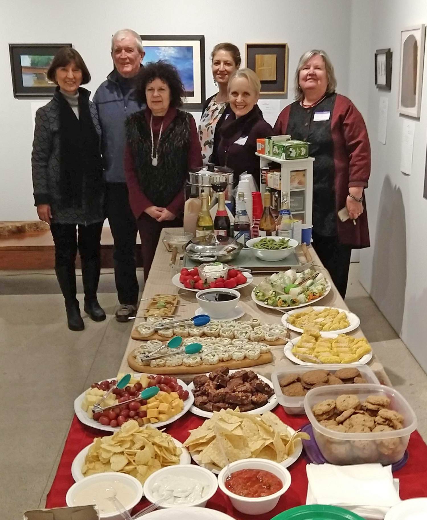 FCA Board members at the food table