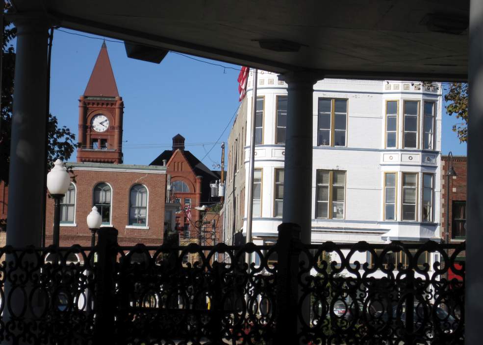 Another view of the bandstand (or gazebo), rebuilt in 1969.