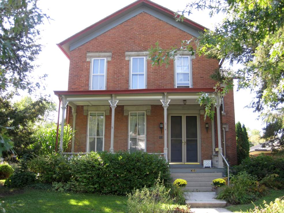 Porch close-up, George A. Wells House