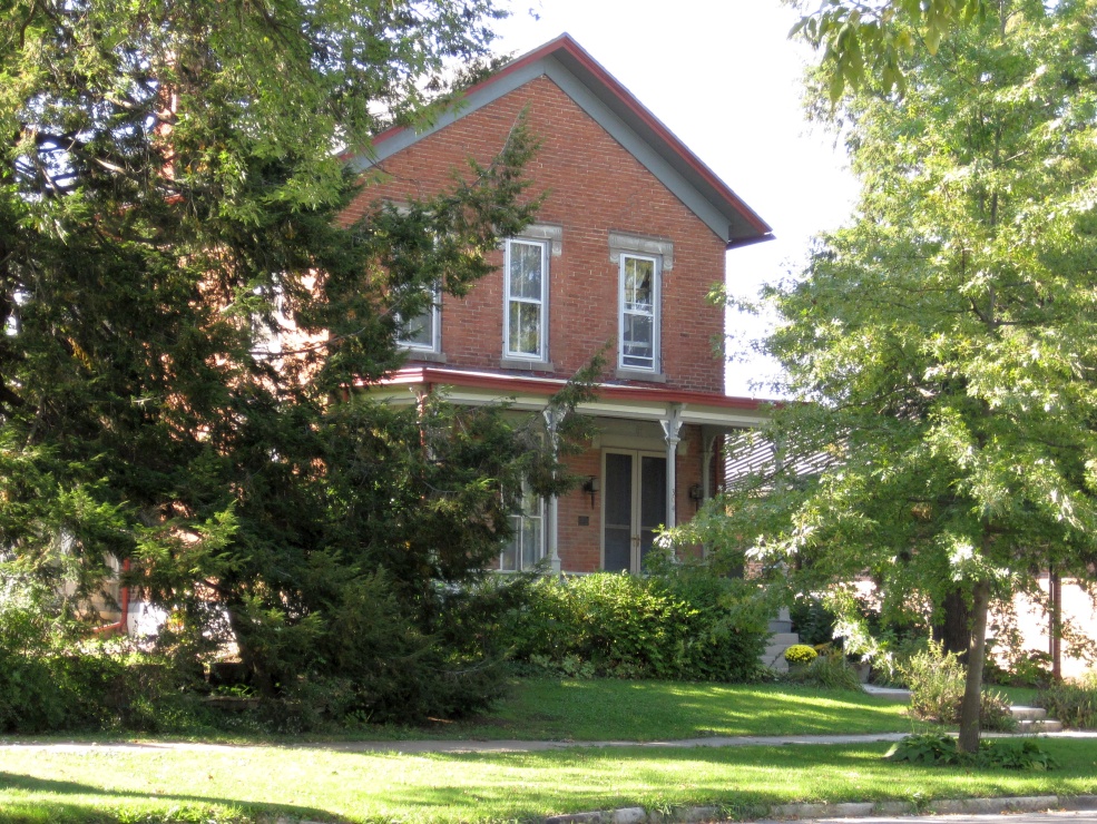 Porch close-up, George A. Wells House