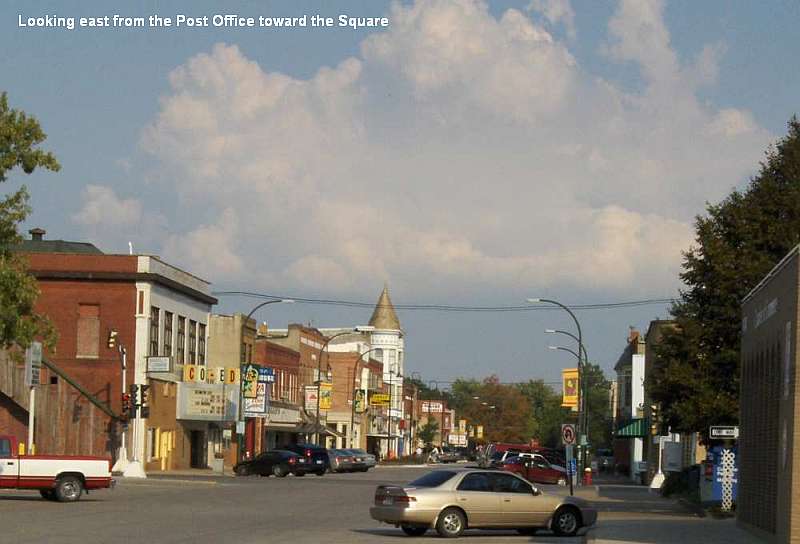 Approaching the Square on West Broadway Ave