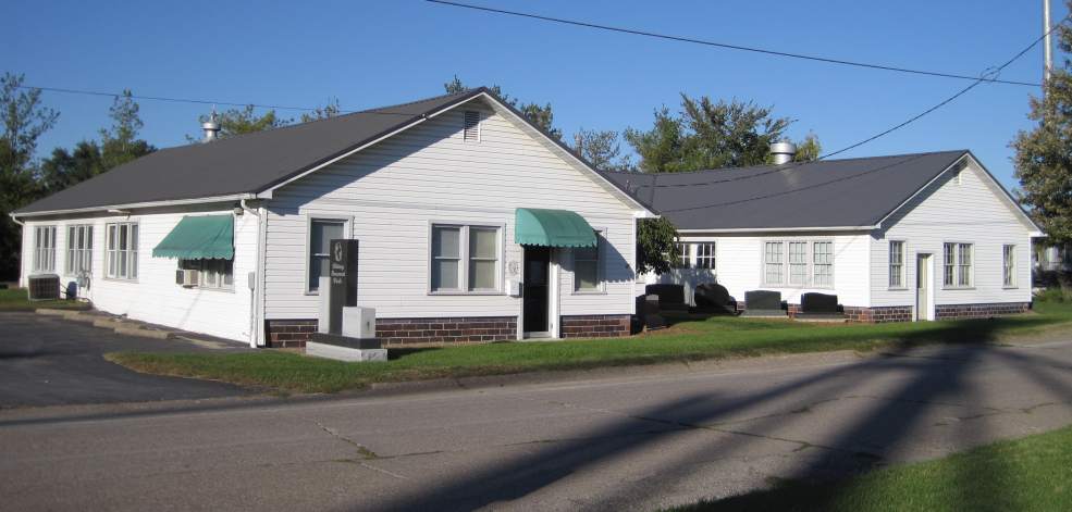 Front view of building