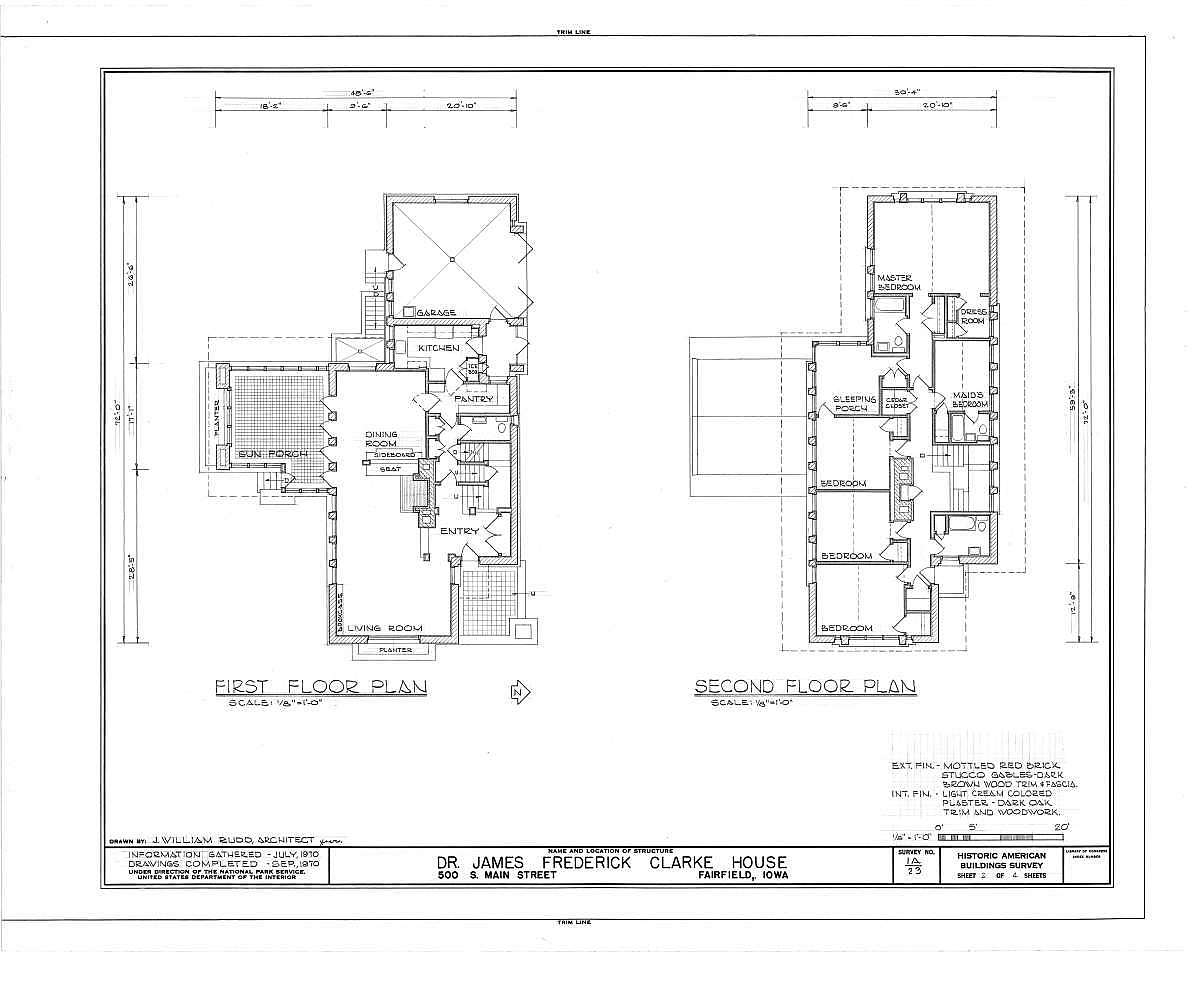 James F. Clarke House floor plan