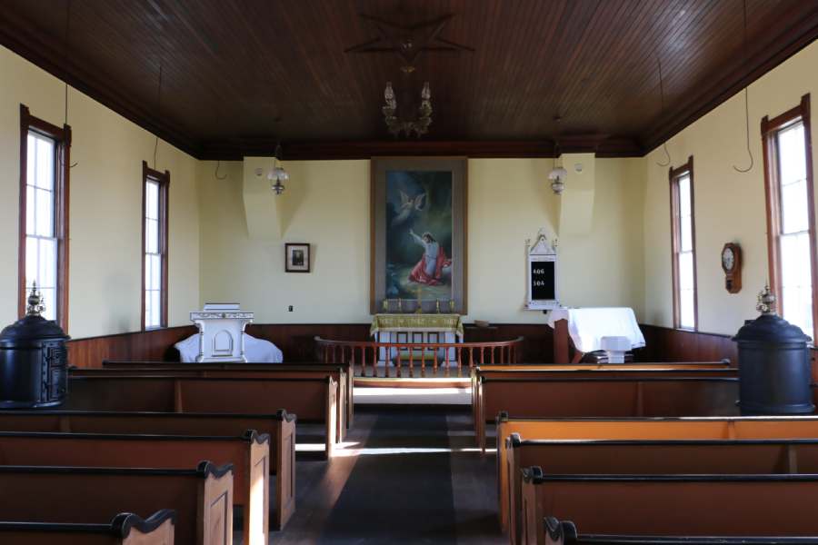 Interior of the New Sweden Lutheran Church (Photo Nov 15, 2013).