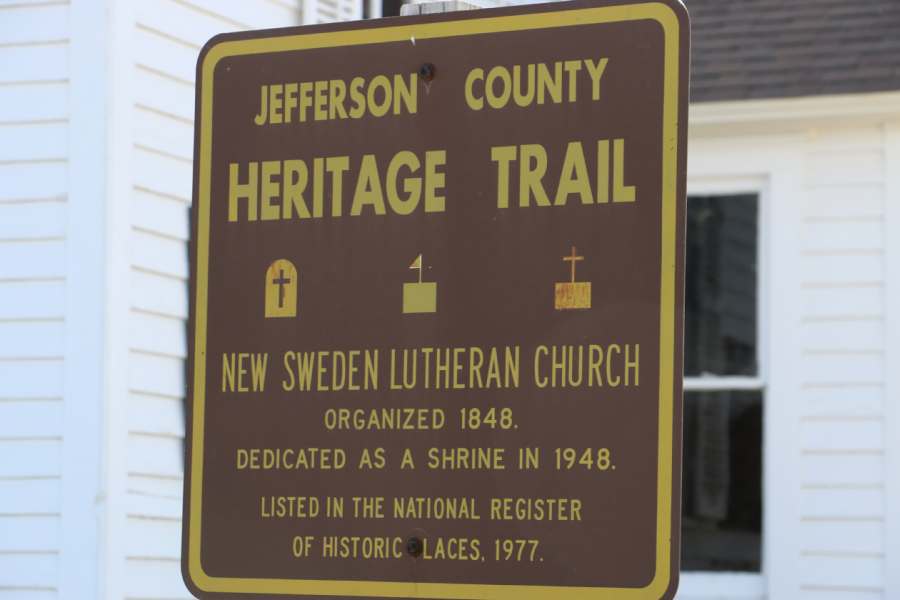 Heritage sign next to the church.  (Photo Nov 15, 2013).